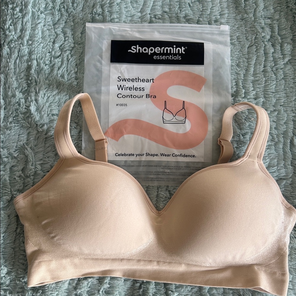 Shapermint Sweetheart Wireless Contour Bra - Tan